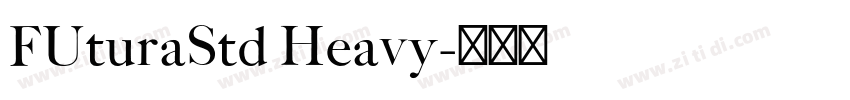FUturaStd Heavy字体转换